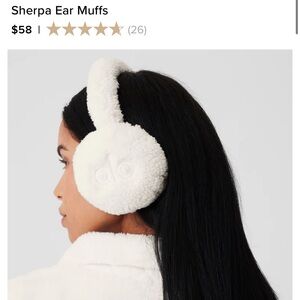 All White Fuzzy Earmuffs